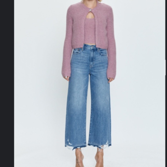pistola Pants - Pistola Blue Wide-Leg Jeans